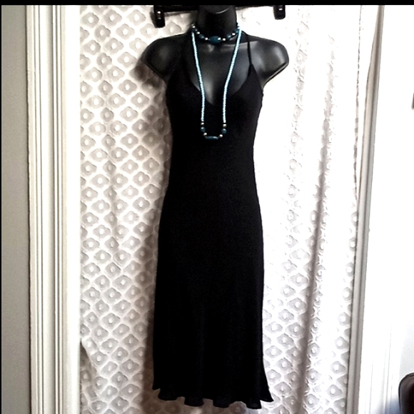 VTG DVF 2in1 100% Silk Day to Night Midi Dress LBD VINTAGE - Picture 6 of 16